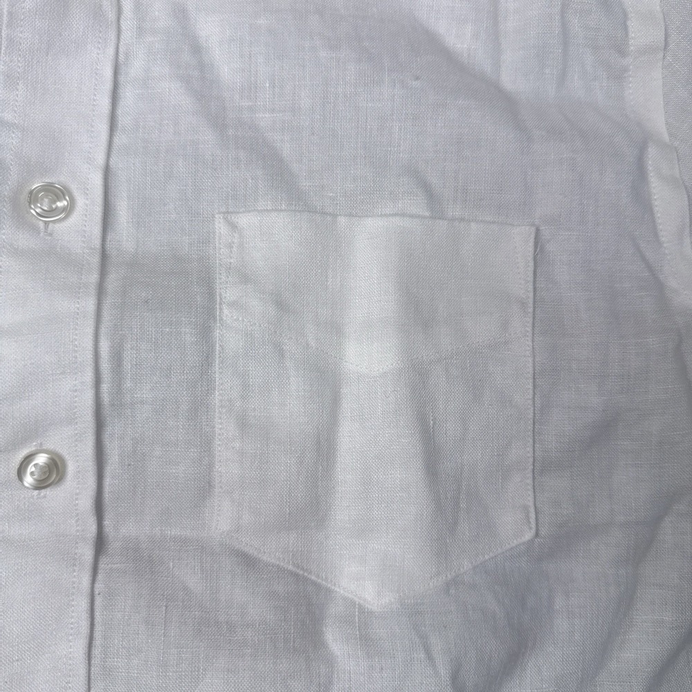 UNTUCKit Shirt Mens Small White Short Sleeve 100% Linen Wrinkle Resistant 40878 - Picture 4 of 8